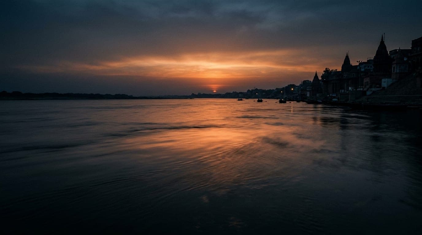 The Ganges at sunset